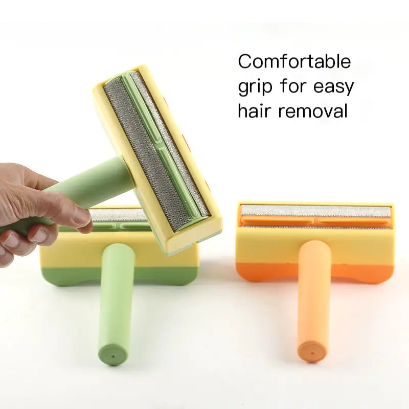 Pet Hair Remover Brush with Dual-Sided Cleaning Tool