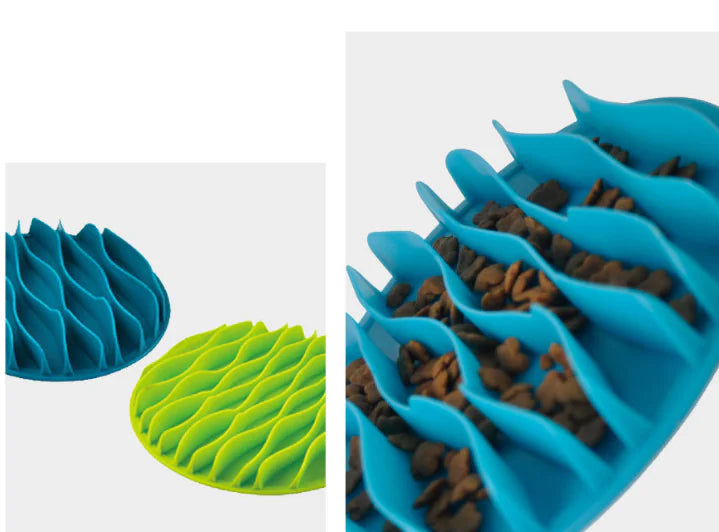 Silicone Slow Feed Dog Bowl - Wave Design