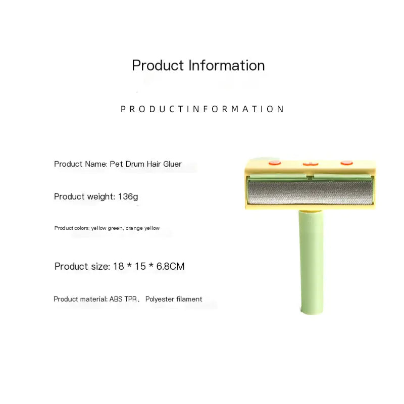 Pet Hair Remover Brush with Dual-Sided Cleaning Tool