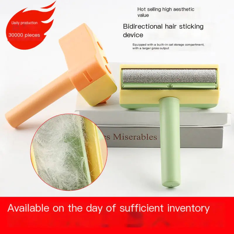 Pet Hair Remover Brush with Dual-Sided Cleaning Tool
